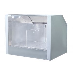 Bulk Popcorn Display Warmer, two compartments, with lighting